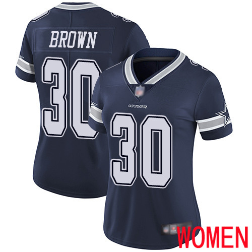 Women Dallas Cowboys Limited Navy Blue Anthony Brown Home #30 Vapor Untouchable NFL Jersey->dallas cowboys->NFL Jersey